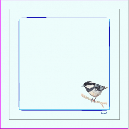 野鳥ハンドタオル 【ヒガラ】