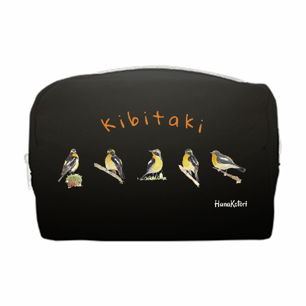 野鳥ポーチ(M) 【キビタキ】