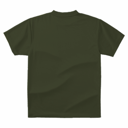 野鳥 Tシャツ(ドライ)  【クロジ】（モスグリーン）