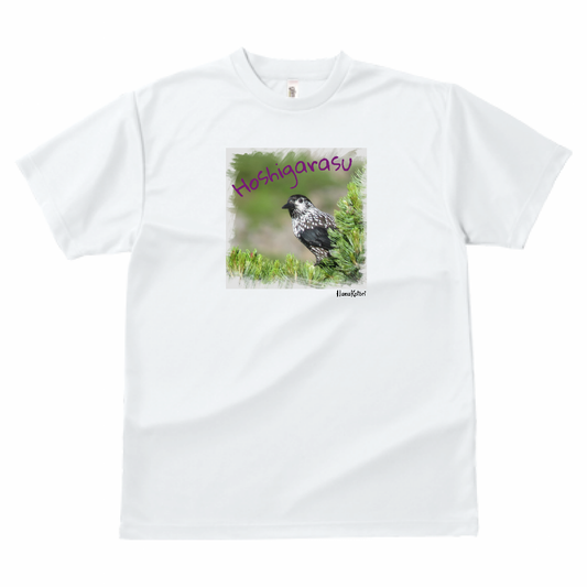 野鳥 Tシャツ(ドライ) 【ホシガラス】