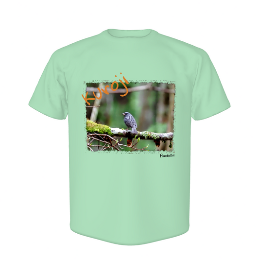 野鳥 Tシャツ(ドライ) 【クロジ】（グリーン）