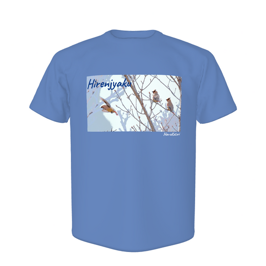 野鳥 Tシャツ(ドライ)  【ヒレンジャク】