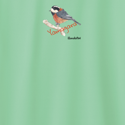 野鳥 Tシャツ(ドライ)  【ヤマガラ】（グリーン）